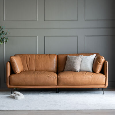 Kuura 3-istuttava nahkasohva valkoinen